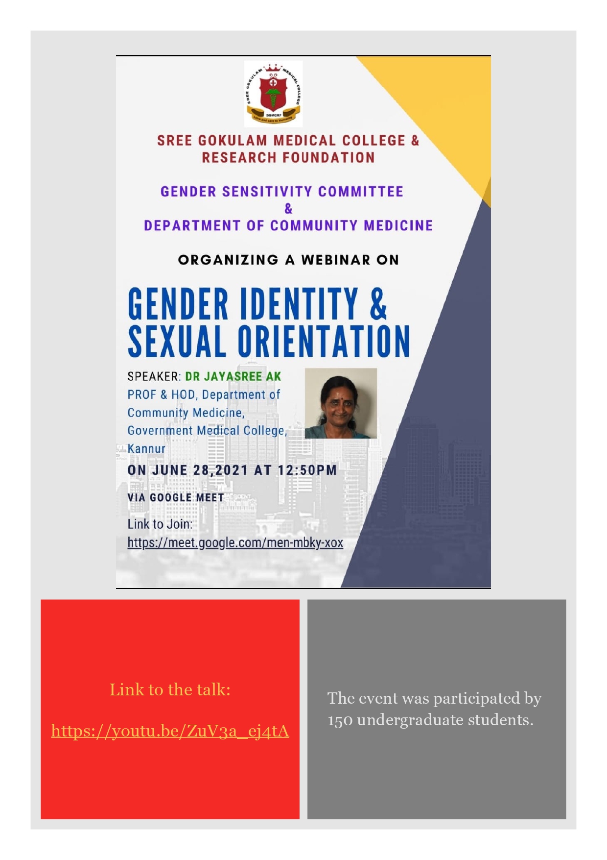 Webinar on Gender Identity@Sexual Orientation