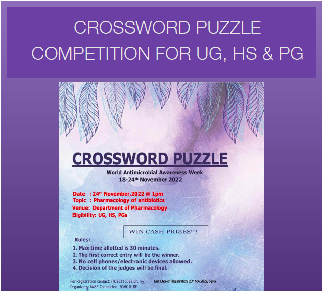 Crossword Puzzle Competition For UG, HS & PG