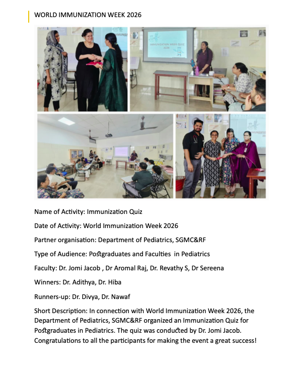 WORLD IMMUNIZATION WEEK 2026
