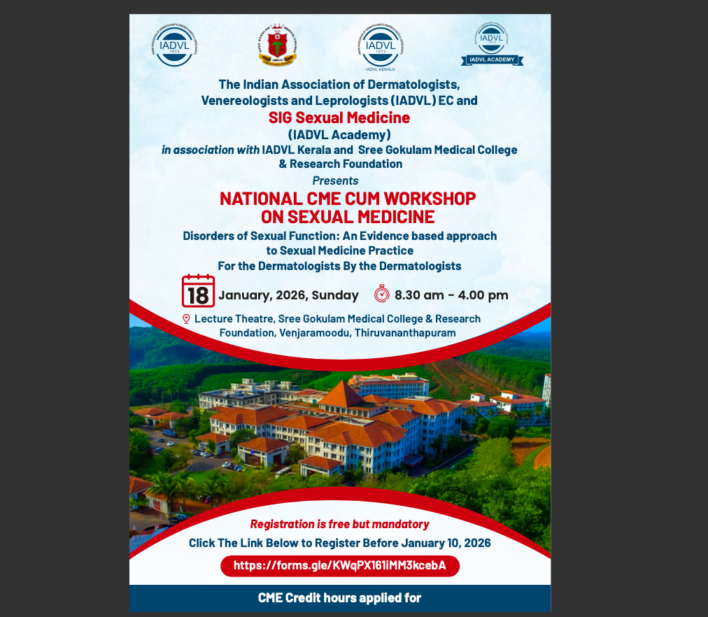 National CME cum Workshop on sexual Medicine, January 18, 2026.