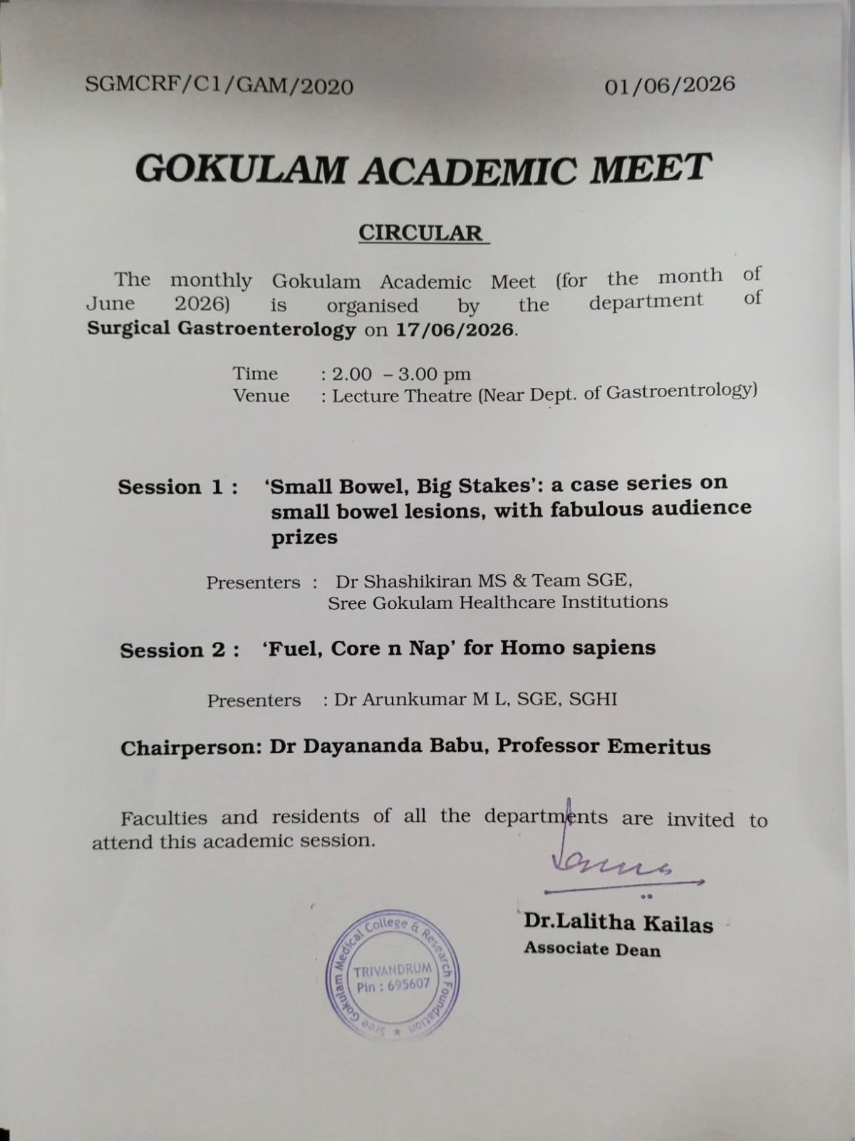 Monthly Academic Meet June 2026