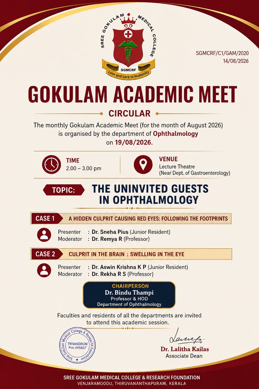 Gokulam Academic Meet August 2026