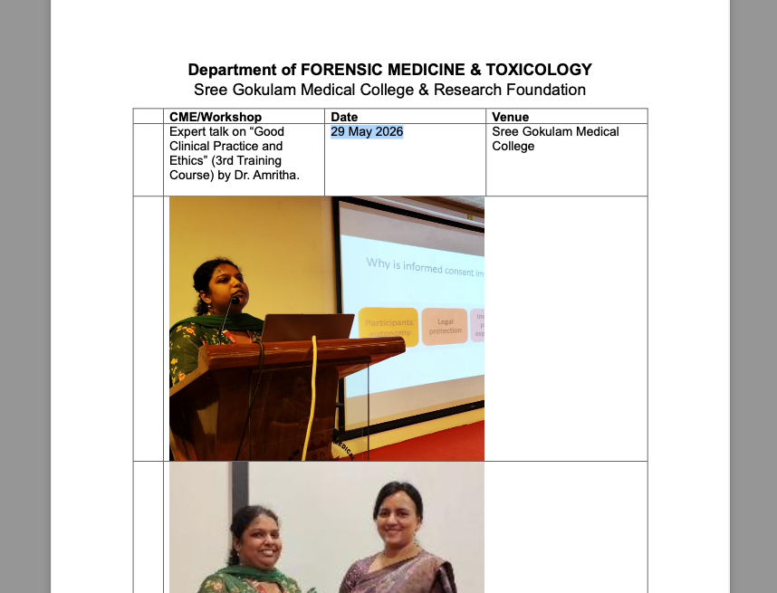 Expert talk on “Good Clinical Practice and Ethics”-29 May 2026